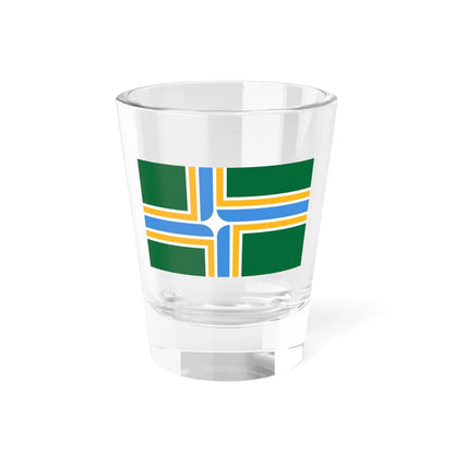 Flag of Portland Oregon (United States) Shot Glass 1.5oz 1.5oz - Go Mug Yourself