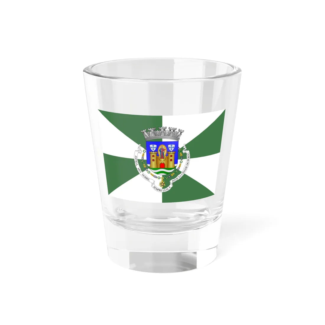 Flag of Porto (Portugal) Shot Glass 1.5oz 1.5oz - Go Mug Yourself