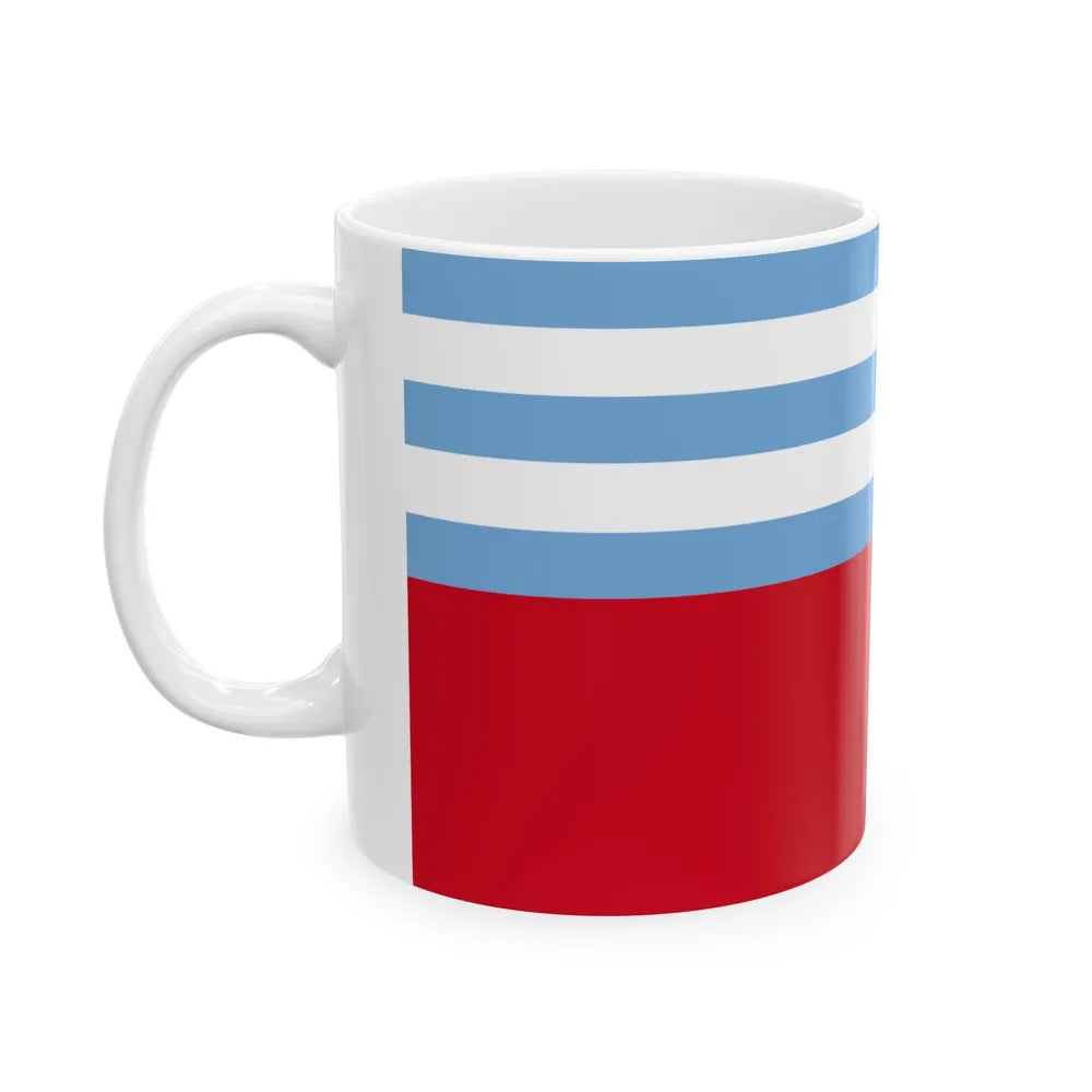 Flag of Portoviejo Ecuador - White Coffee Mug-Go Mug Yourself