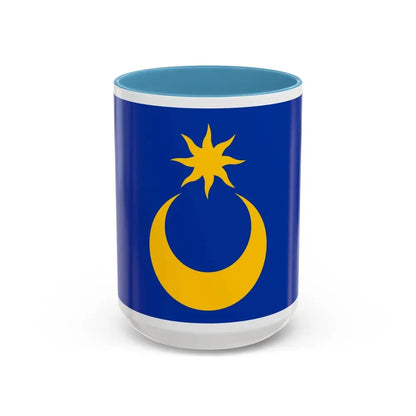 Flag of Portsmouth UK - Accent Coffee Mug 15oz Light Blue - Go Mug Yourself