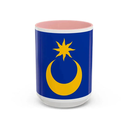Flag of Portsmouth UK - Accent Coffee Mug 15oz Pink - Go Mug Yourself