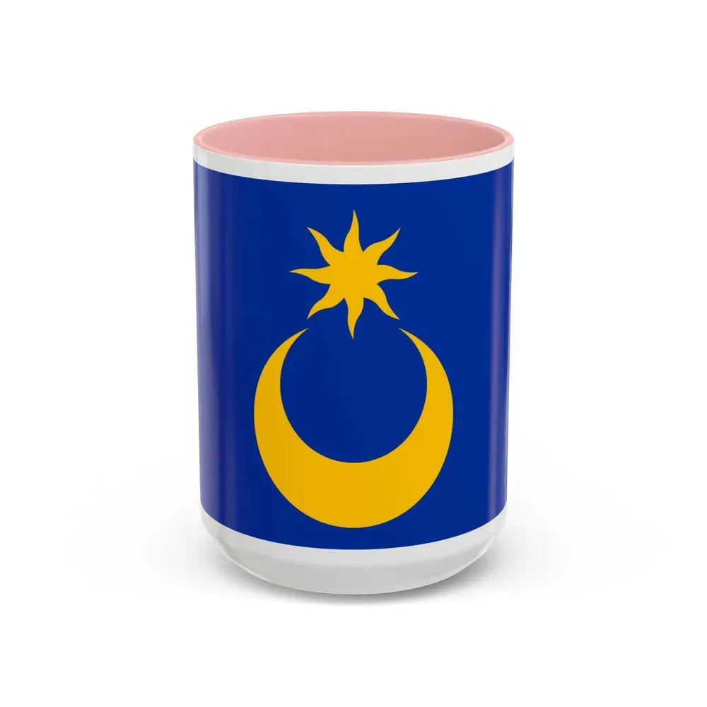 Flag of Portsmouth UK - Accent Coffee Mug 15oz Pink - Go Mug Yourself