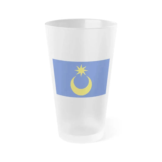 Flag of Portsmouth UK - Frosted Pint Glass 16oz 16oz Frosted - Go Mug Yourself