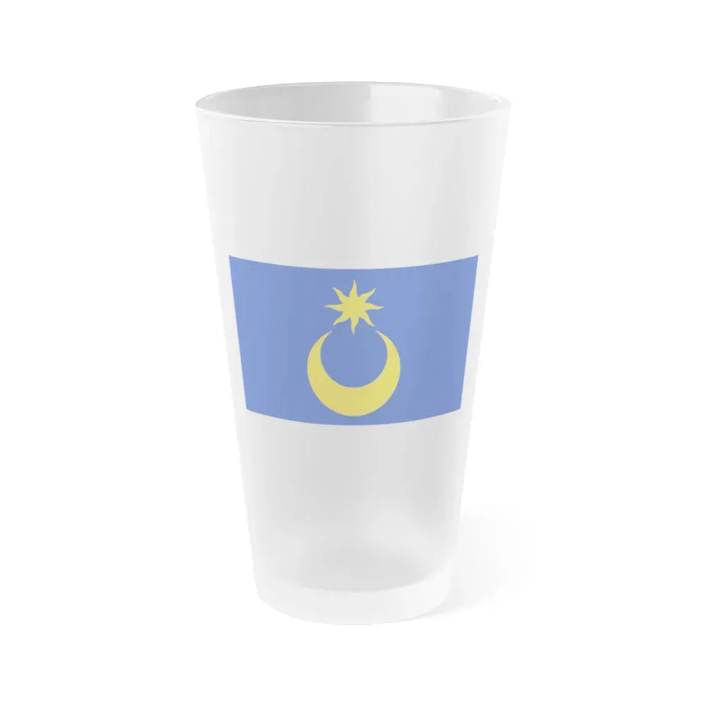 Flag of Portsmouth UK - Frosted Pint Glass 16oz 16oz Frosted - Go Mug Yourself