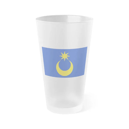 Flag of Portsmouth UK - Frosted Pint Glass 16oz 16oz Frosted - Go Mug Yourself