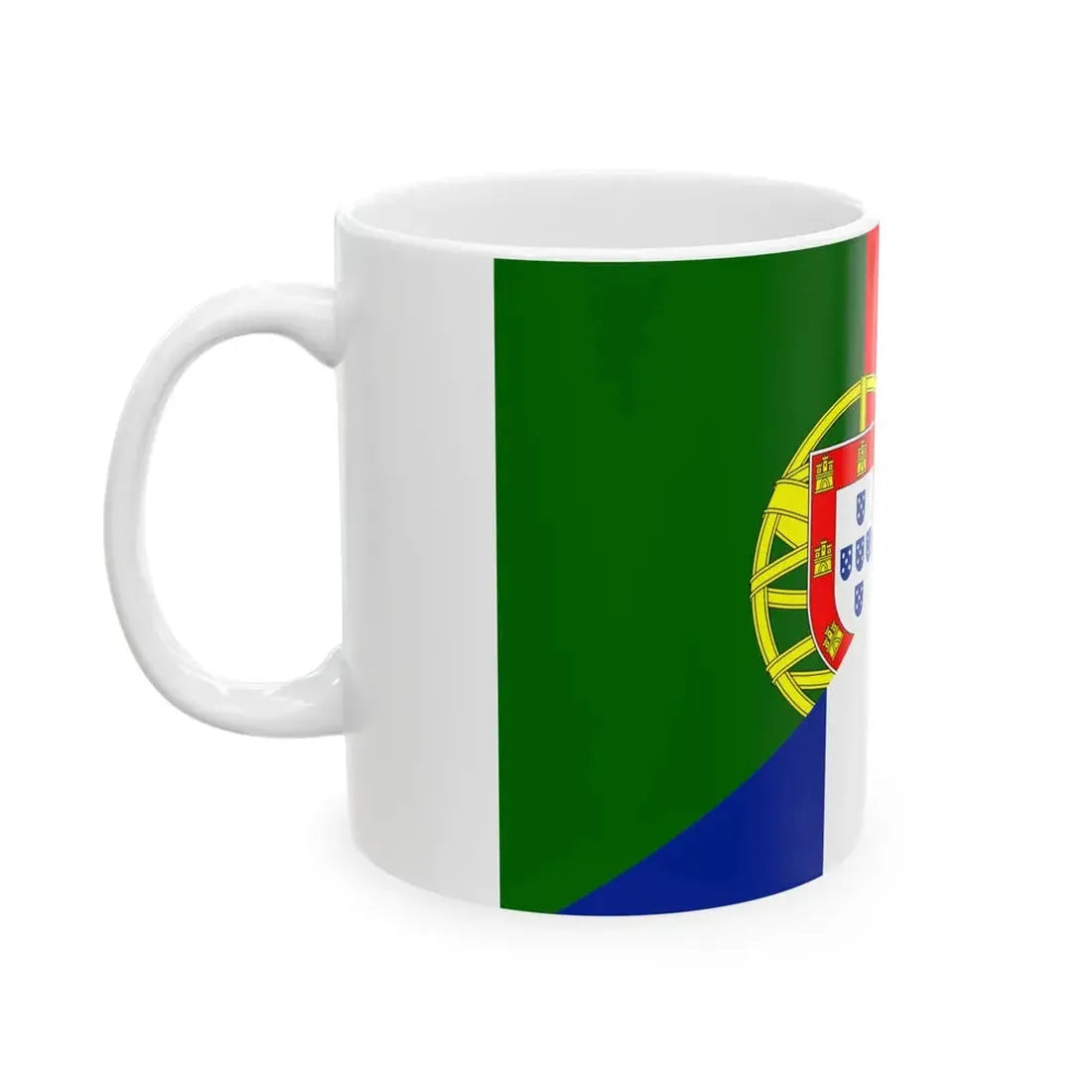 Flag of Portugal and France (France) White Coffee Mug - Go Mug Yourself