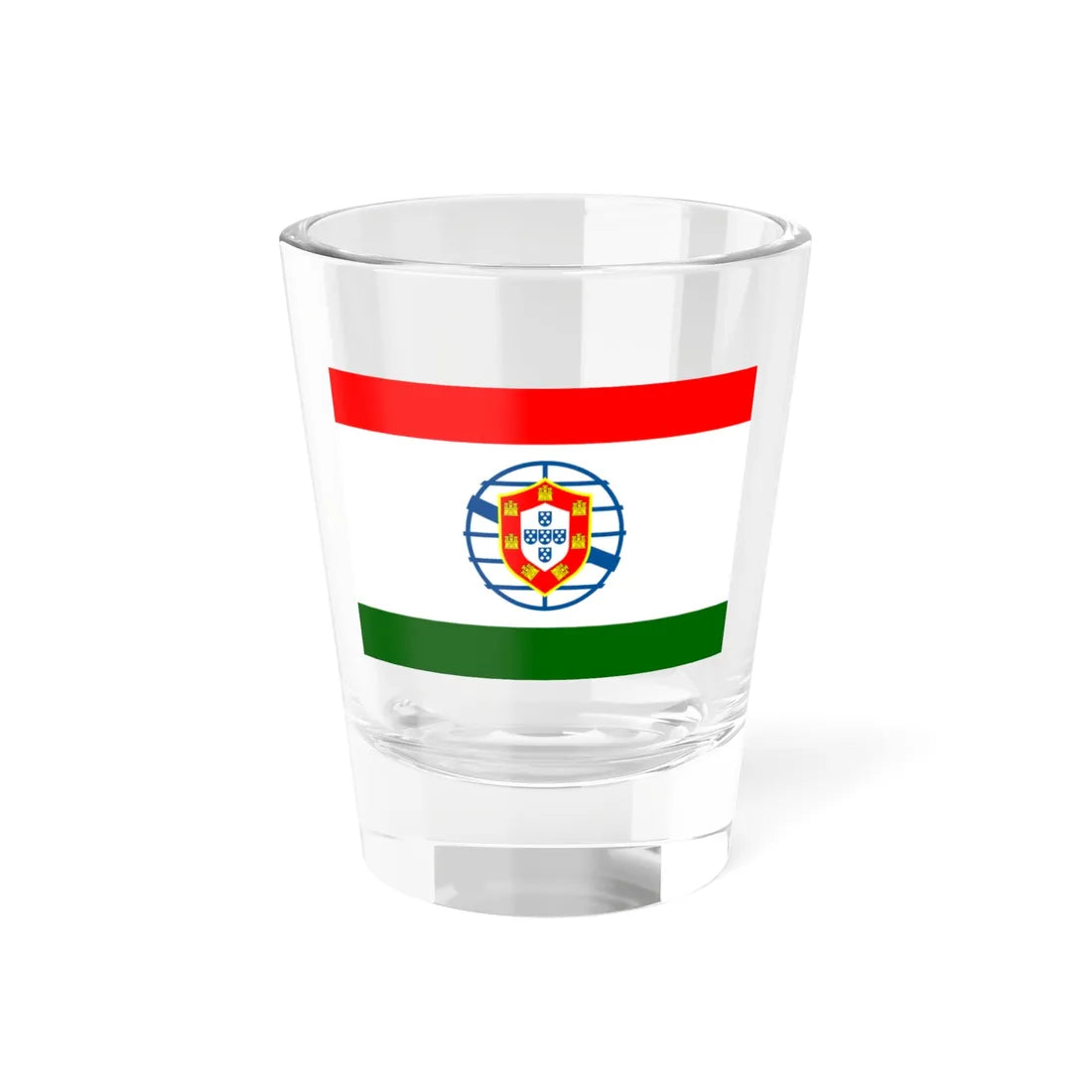 Flag of Portugal Delfim Guimaraes and Roque Gameiro proposal 1911 (Portugal) Shot Glass 1.5oz 1.5oz - Go Mug Yourself