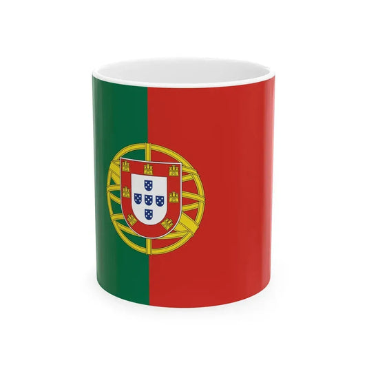 Flag of Portugal Wiki sRGB Colors Black28-32-36 (Portugal) White Coffee Mug 11oz - Go Mug Yourself