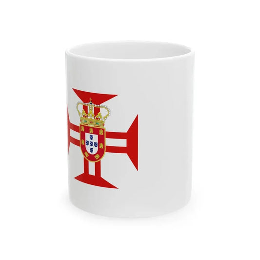 Flag of Portuguese Galleons in India 1500-1670 (Portugal) White Coffee Mug 11oz - Go Mug Yourself