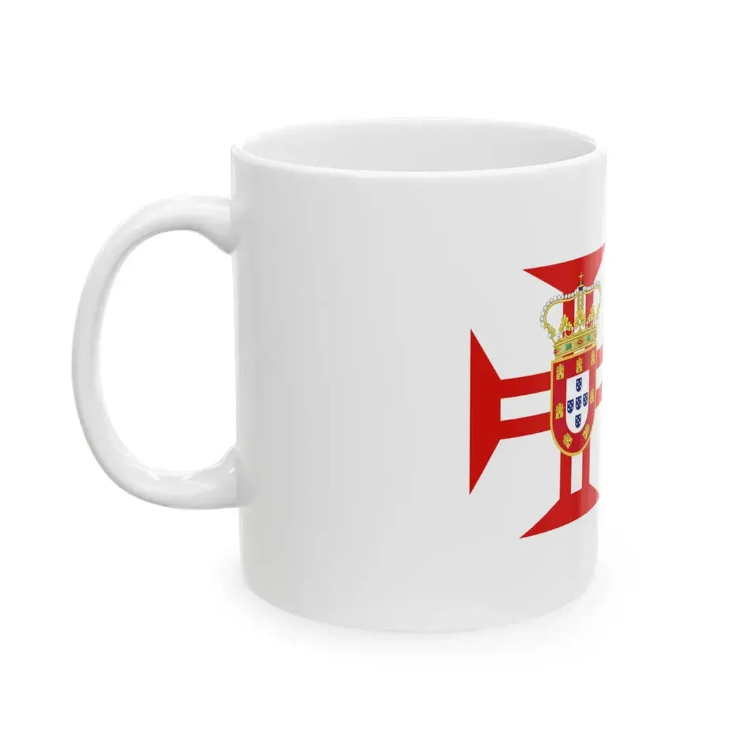 Flag of Portuguese Galleons in India 1500-1670 (Portugal) White Coffee Mug - Go Mug Yourself