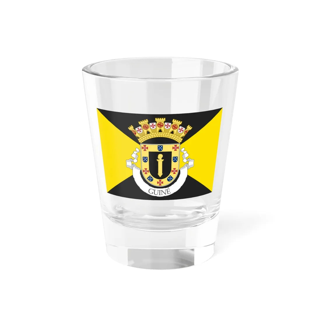 Flag of Portuguese Guinea 1932 proposal (Guinea) Shot Glass 1.5oz 1.5oz - Go Mug Yourself