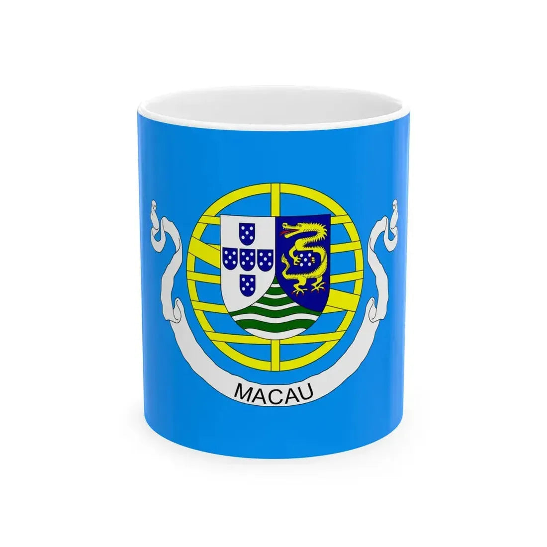 Flag of Portuguese Macau Unofficial (Portugal) White Coffee Mug 11oz - Go Mug Yourself