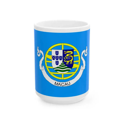 Flag of Portuguese Macau Unofficial (Portugal) White Coffee Mug 15oz - Go Mug Yourself