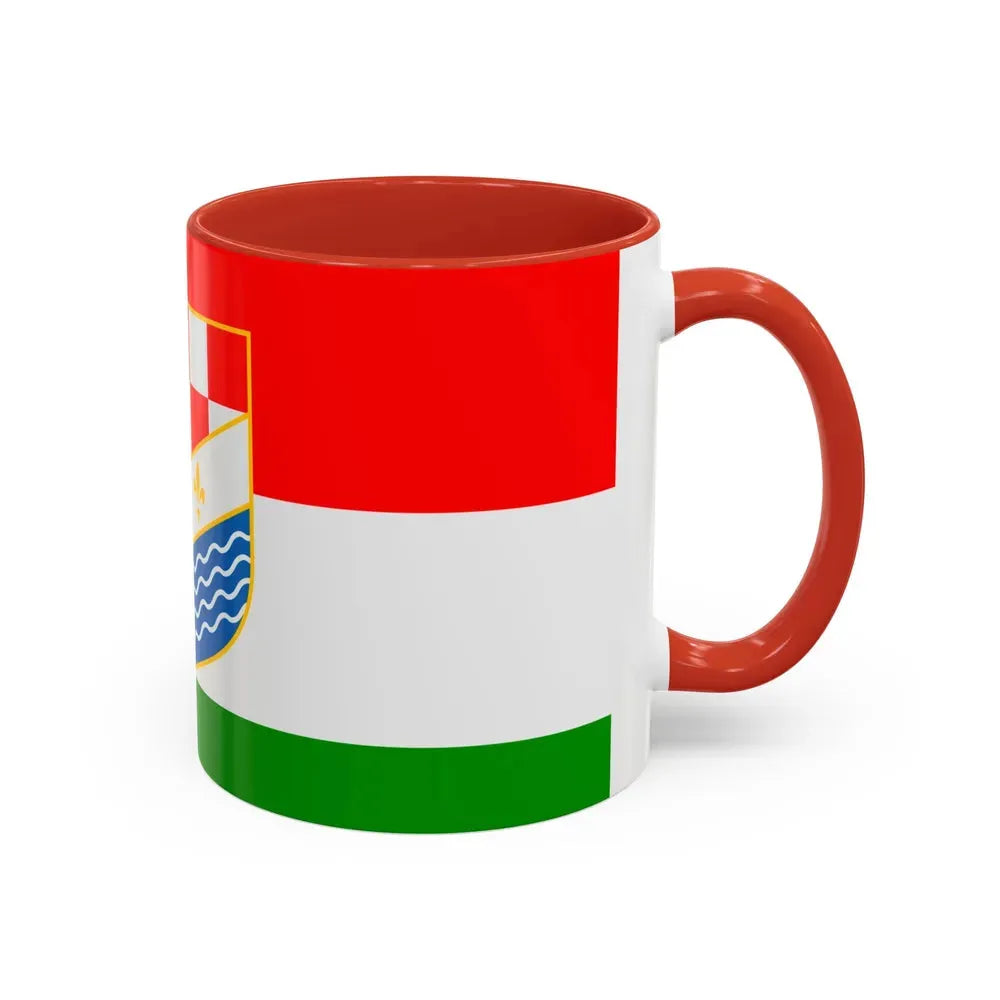 Flag of Posavina Canton Bosnia and Herzegovina - Accent Coffee Mug - Go Mug Yourself
