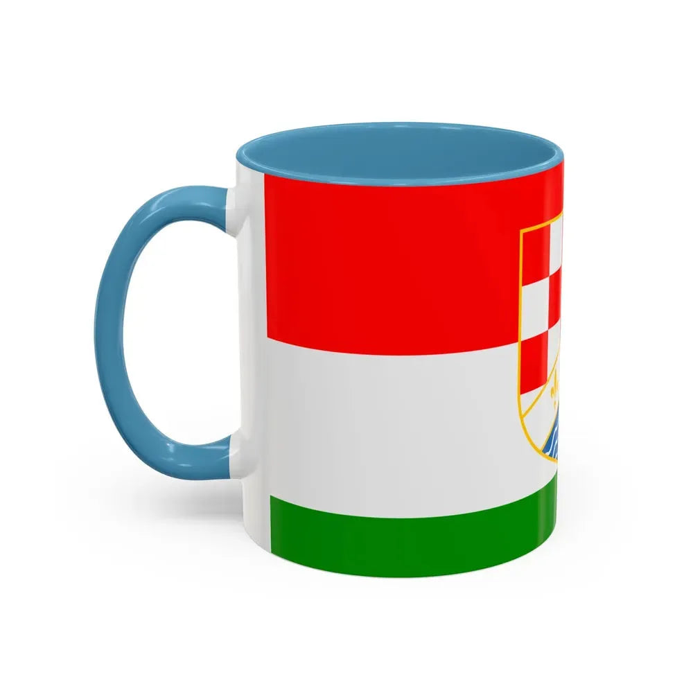 Flag of Posavina Canton Bosnia and Herzegovina - Accent Coffee Mug - Go Mug Yourself