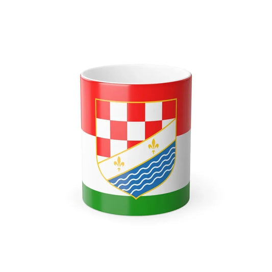 Flag of Posavina Canton Bosnia and Herzegovina - Color Changing Coffee Mug 11oz - Go Mug Yourself