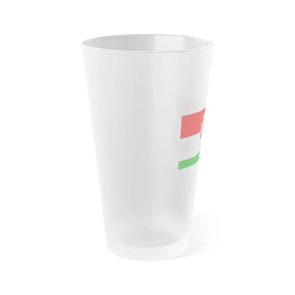 Flag of Posavina Canton Bosnia and Herzegovina - Frosted Pint Glass 16oz - Go Mug Yourself