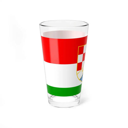 Flag of Posavina Canton Bosnia and Herzegovina - Pint Glass 16oz - Go Mug Yourself