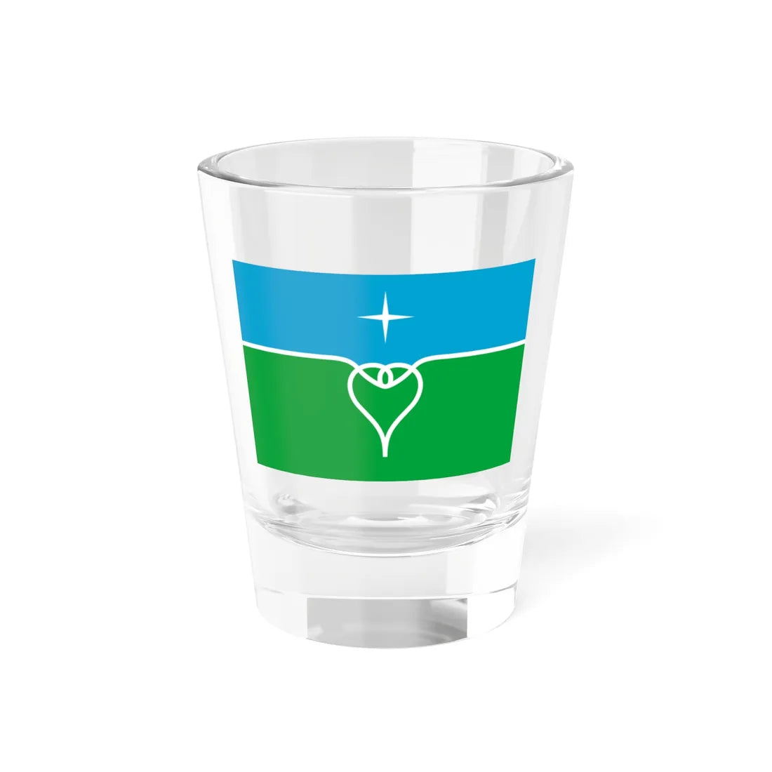 Flag of Povorovo Moscow oblast (Russia) Shot Glass 1.5oz 1.5oz - Go Mug Yourself