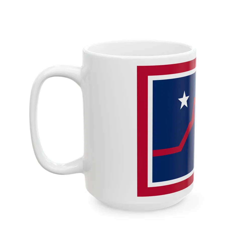 Flag of Powell Wyoming (United States) White Coffee Mug - Go Mug Yourself