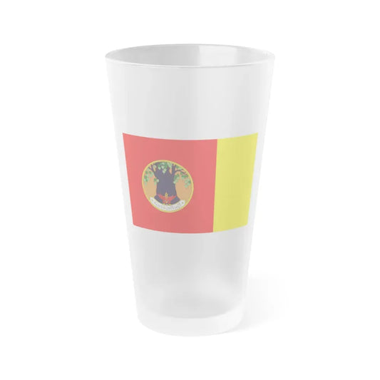 Flag of Prachin Buri Province Thailand - Frosted Pint Glass 16oz 16oz Frosted - Go Mug Yourself