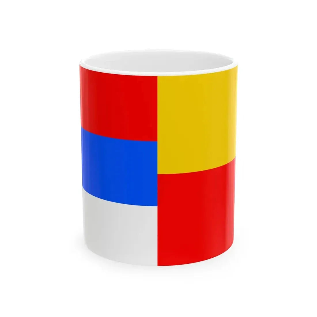 Flag of Prague 15 (Czech Republic) White Coffee Mug 11oz - Go Mug Yourself