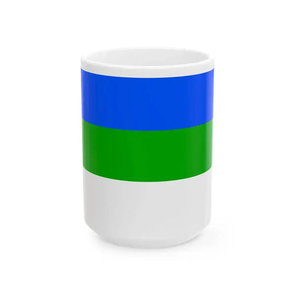 Flag of Prague 4 (Czech Republic) White Coffee Mug 15oz - Go Mug Yourself