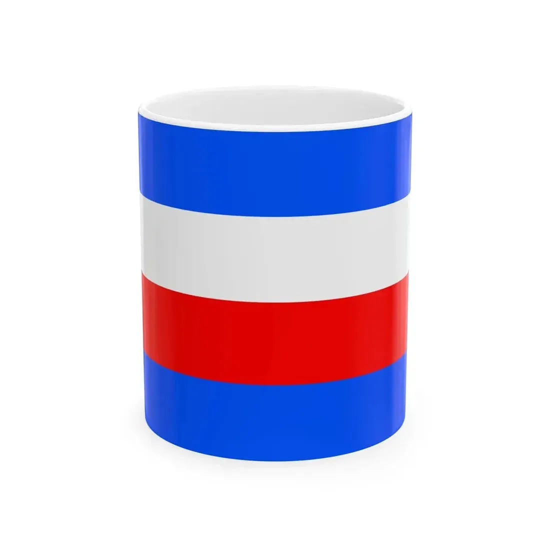 Flag of Prague 8 (Czech Republic) White Coffee Mug 11oz - Go Mug Yourself