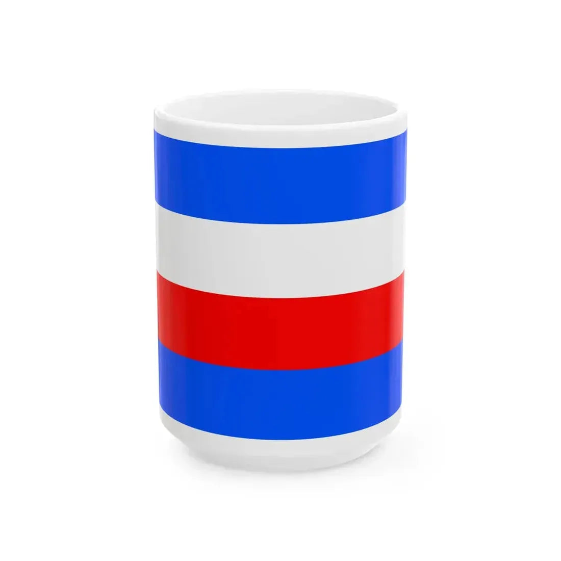 Flag of Prague 8 (Czech Republic) White Coffee Mug 15oz - Go Mug Yourself