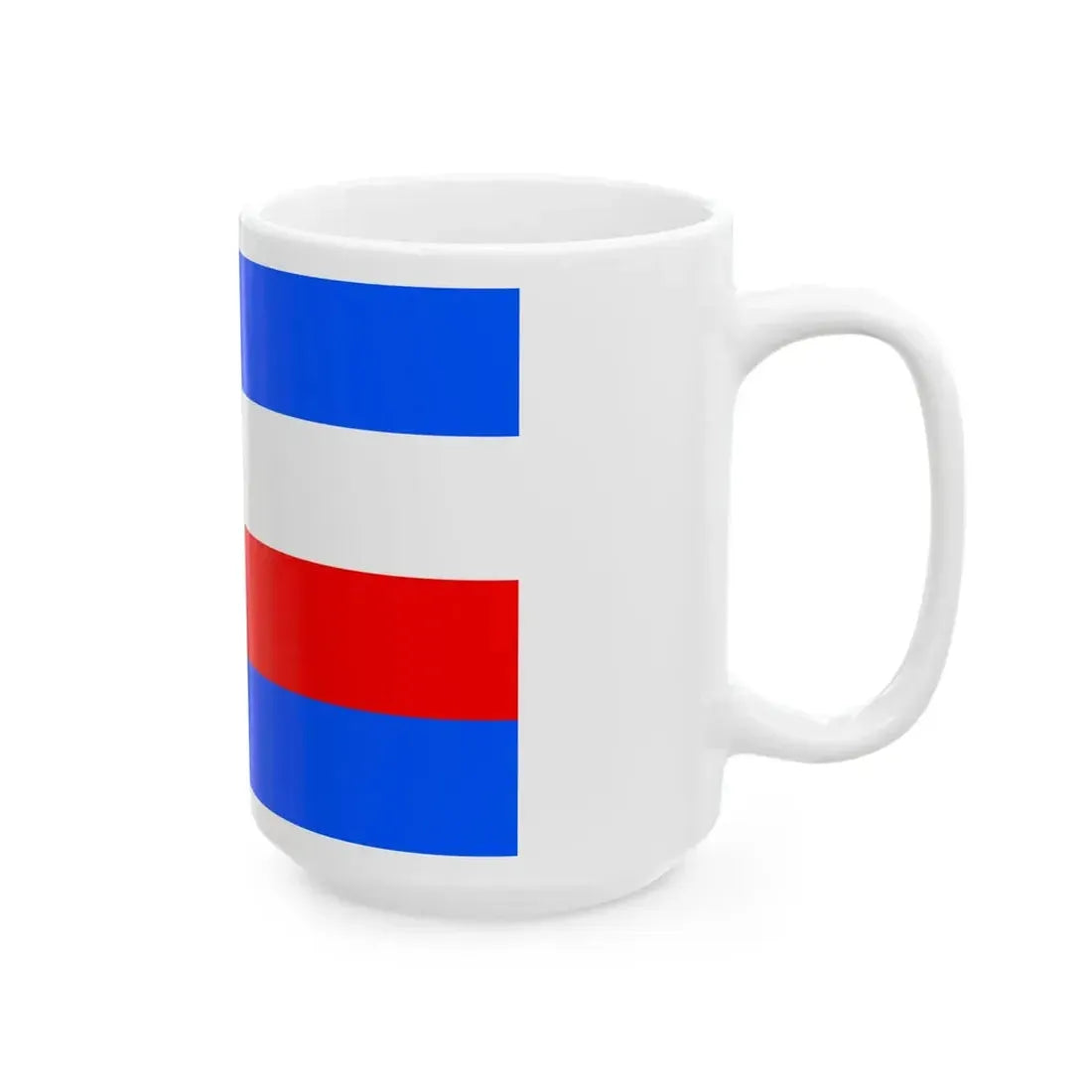 Flag of Prague 8 (Czech Republic) White Coffee Mug - Go Mug Yourself