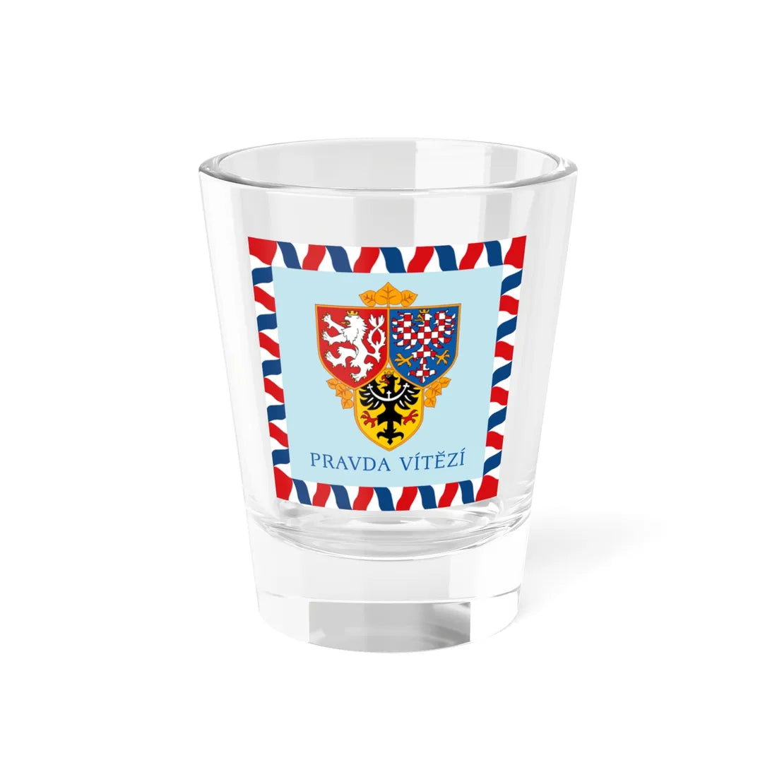 Flag of Prague Castle Guard 1993 (Czech Republic) Shot Glass 1.5oz 1.5oz - Go Mug Yourself
