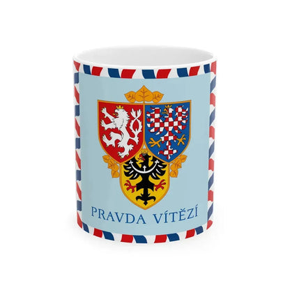 Flag of Prague Castle Guard 1993 (Czech Republic) White Coffee Mug 11oz - Go Mug Yourself