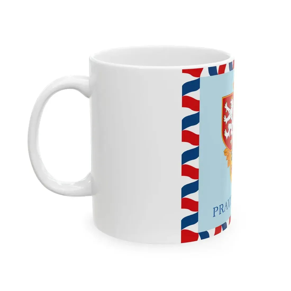 Flag of Prague Castle Guard 1993 (Czech Republic) White Coffee Mug - Go Mug Yourself