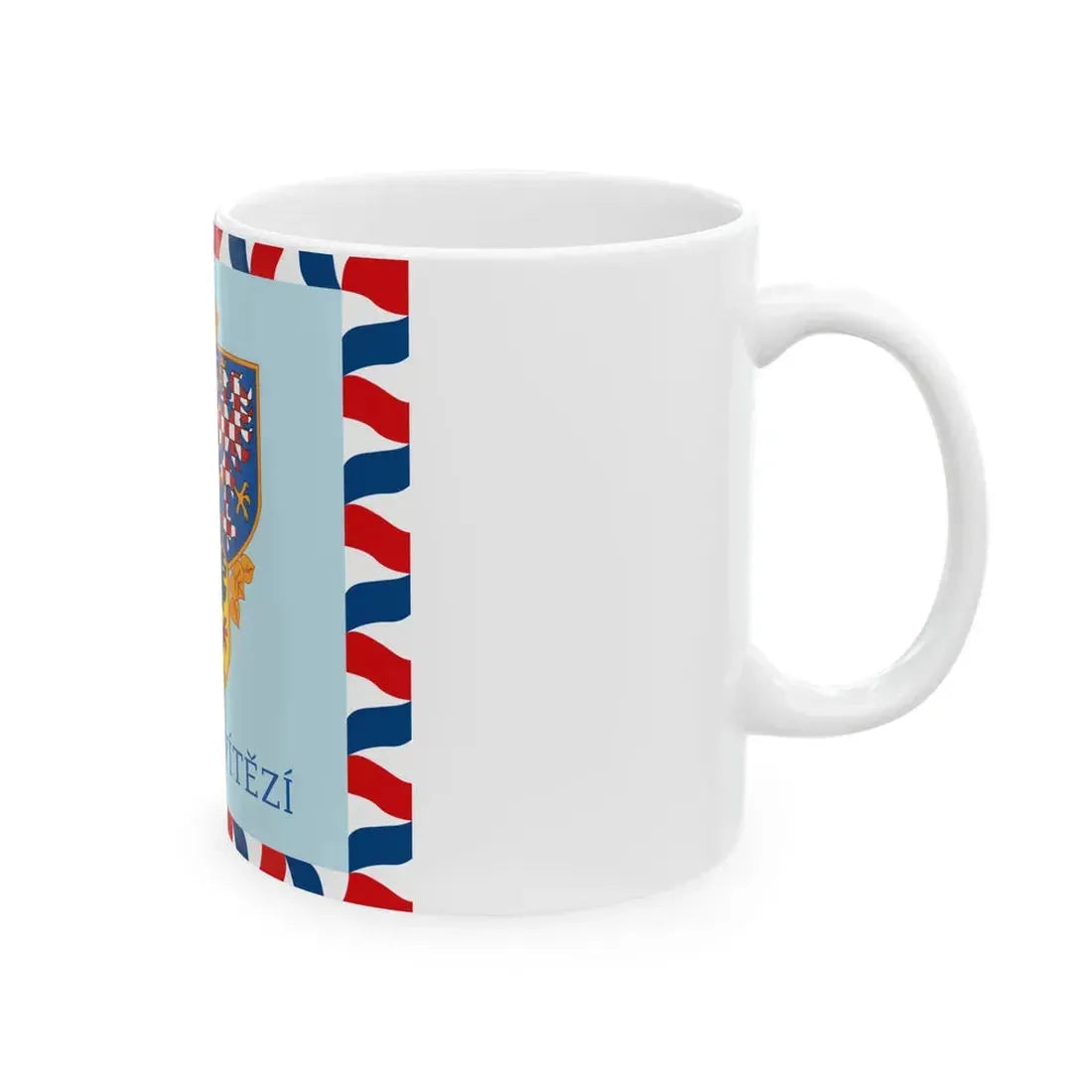 Flag of Prague Castle Guard 1993 (Czech Republic) White Coffee Mug - Go Mug Yourself