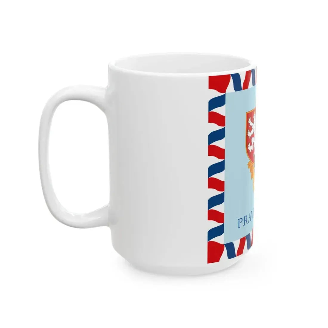 Flag of Prague Castle Guard 1993 (Czech Republic) White Coffee Mug - Go Mug Yourself