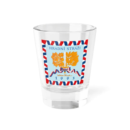 Flag of Prague Castle Guard 1993 reverse (Czech Republic) Shot Glass 1.5oz 1.5oz - Go Mug Yourself