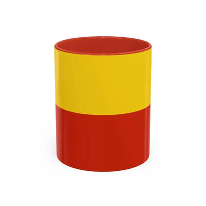 Flag of Prague Czech Republic - Accent Coffee Mug 11oz Red - Go Mug Yourself