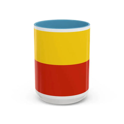 Flag of Prague Czech Republic - Accent Coffee Mug 15oz Light Blue - Go Mug Yourself
