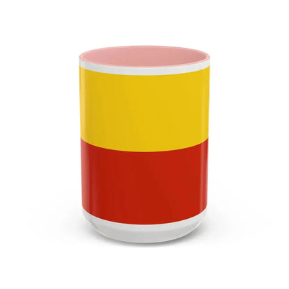 Flag of Prague Czech Republic - Accent Coffee Mug 15oz Pink - Go Mug Yourself