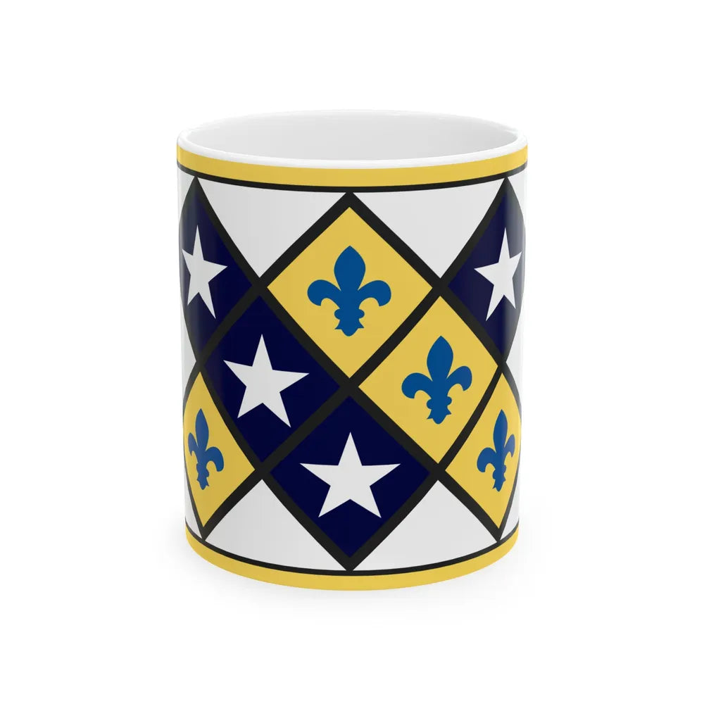 Flag of Prairie du Rocher Illinois (United States) White Coffee Mug 11oz - Go Mug Yourself