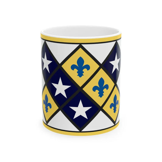 Flag of Prairie du Rocher Illinois (United States) White Coffee Mug 11oz - Go Mug Yourself