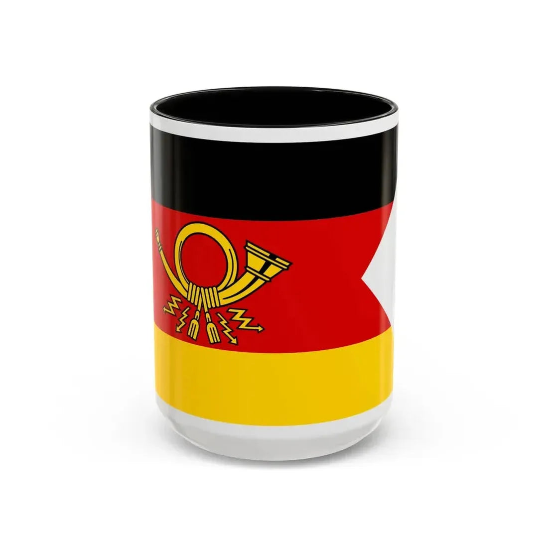 Flag of President of Deutsche Bundespost Germany - Accent Coffee Mug 15oz Black - Go Mug Yourself