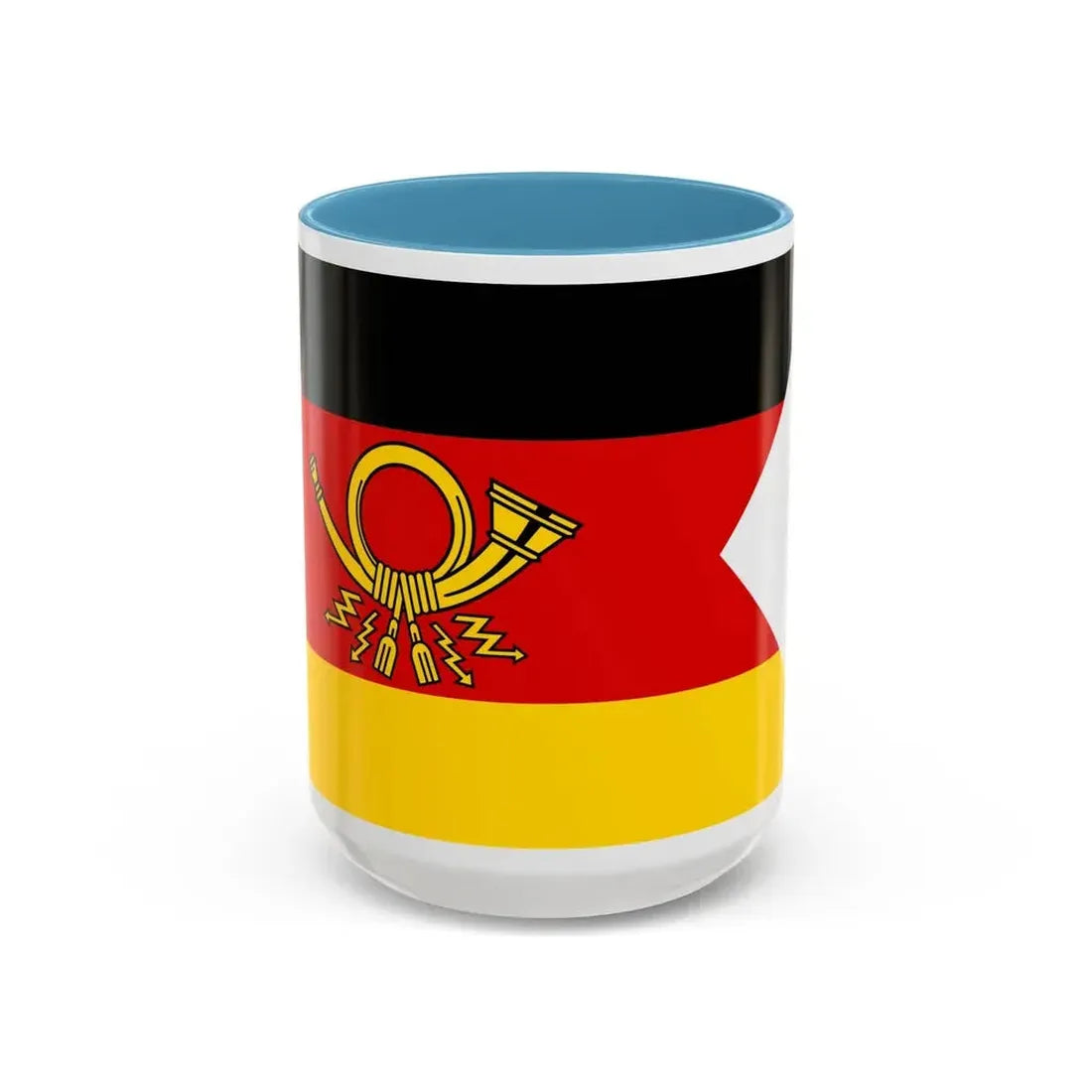 Flag of President of Deutsche Bundespost Germany - Accent Coffee Mug 15oz Light Blue - Go Mug Yourself