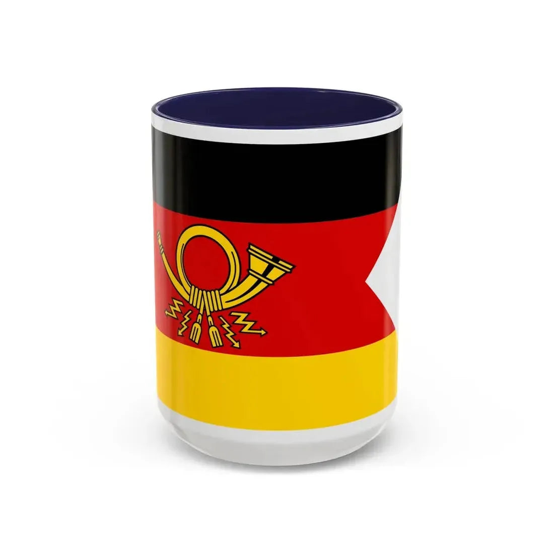 Flag of President of Deutsche Bundespost Germany - Accent Coffee Mug 15oz Navy - Go Mug Yourself