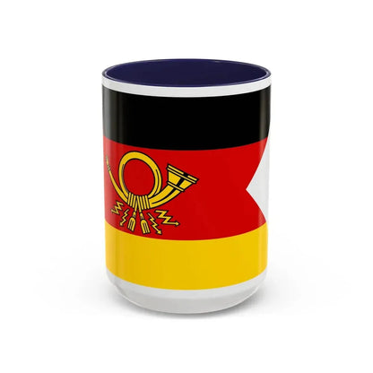 Flag of President of Deutsche Bundespost Germany - Accent Coffee Mug 15oz Navy - Go Mug Yourself