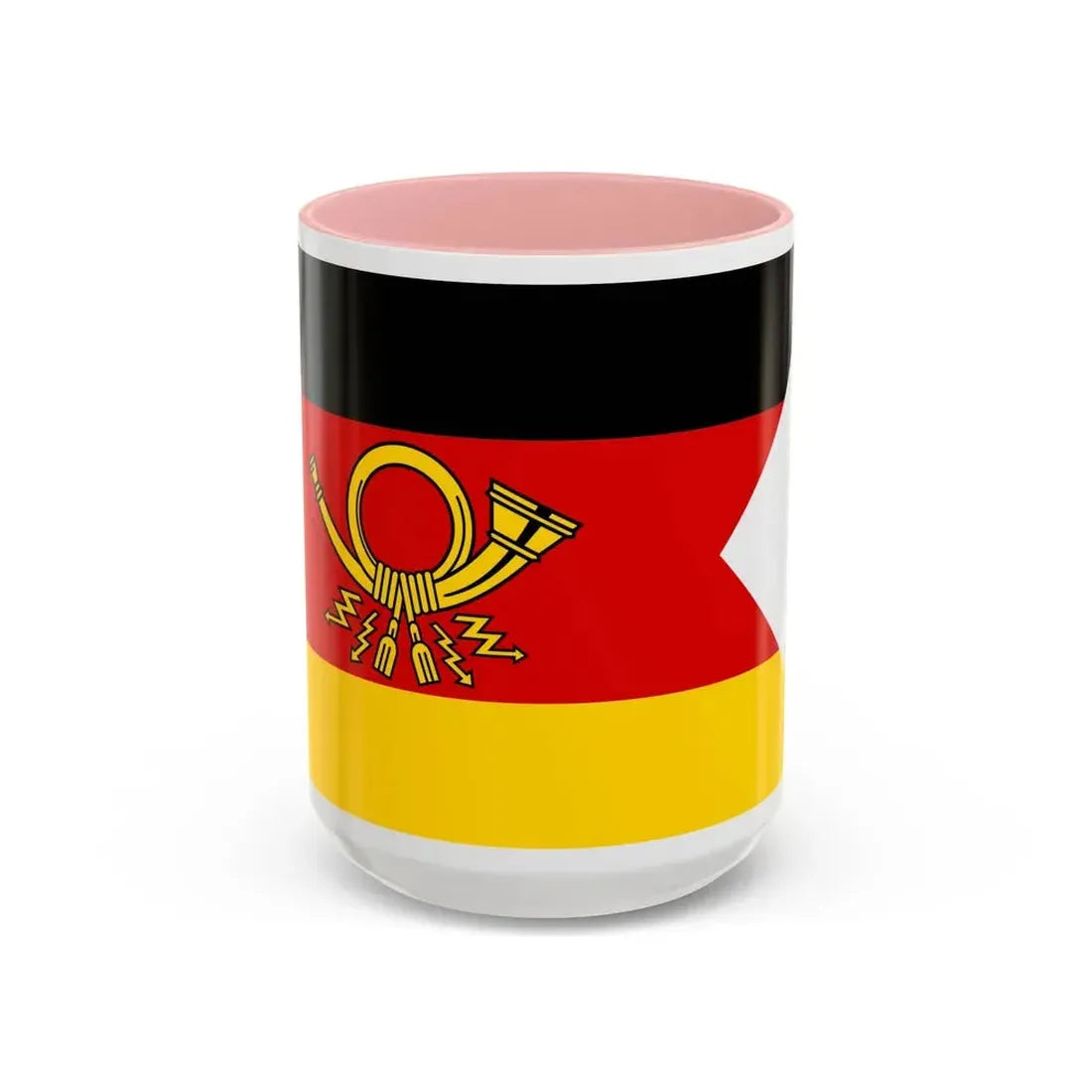 Flag of President of Deutsche Bundespost Germany - Accent Coffee Mug 15oz Pink - Go Mug Yourself