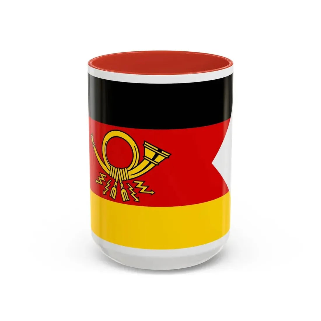 Flag of President of Deutsche Bundespost Germany - Accent Coffee Mug 15oz Red - Go Mug Yourself