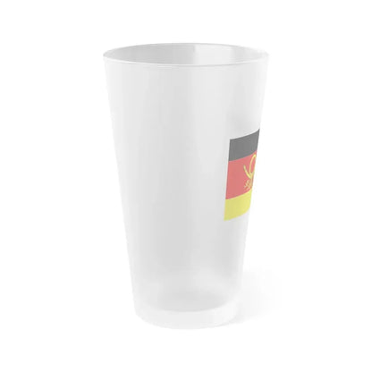 Flag of President of Deutsche Bundespost Germany - Frosted Pint Glass 16oz - Go Mug Yourself