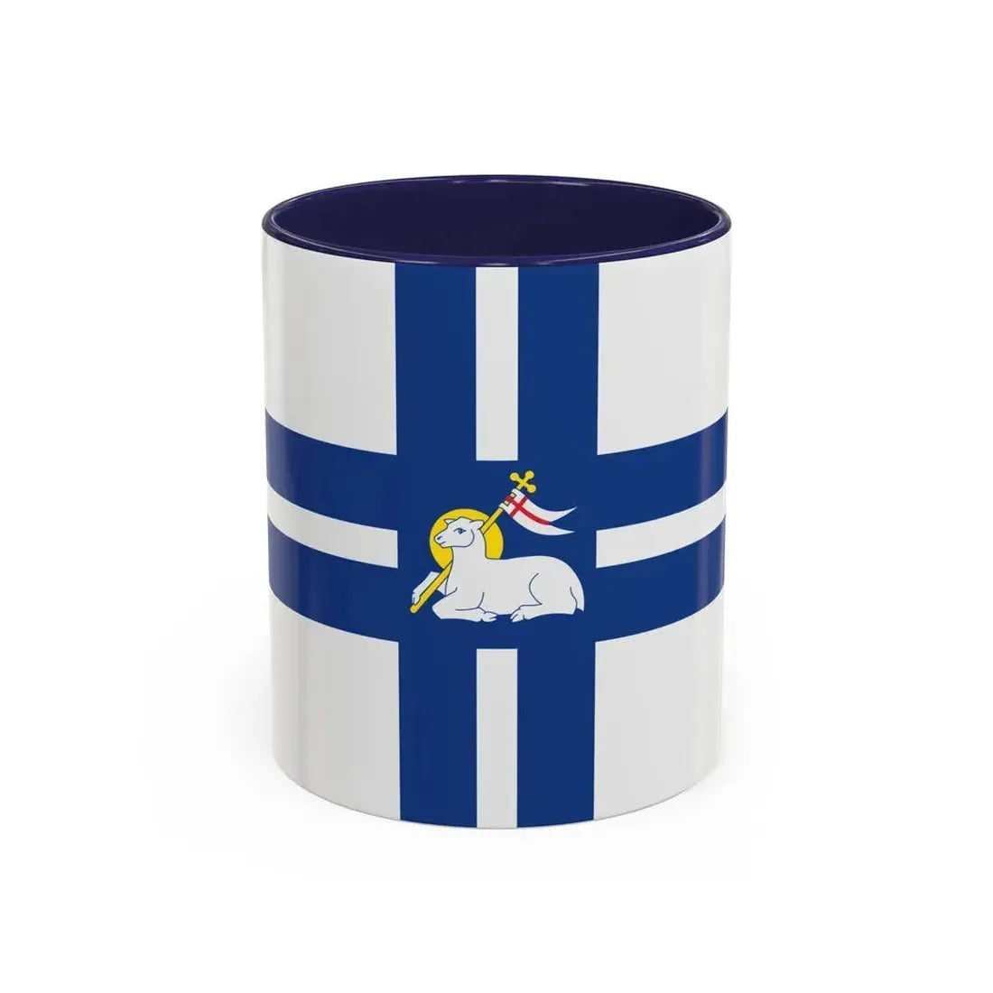 Flag of Preston UK - Accent Coffee Mug 11oz Navy - Go Mug Yourself