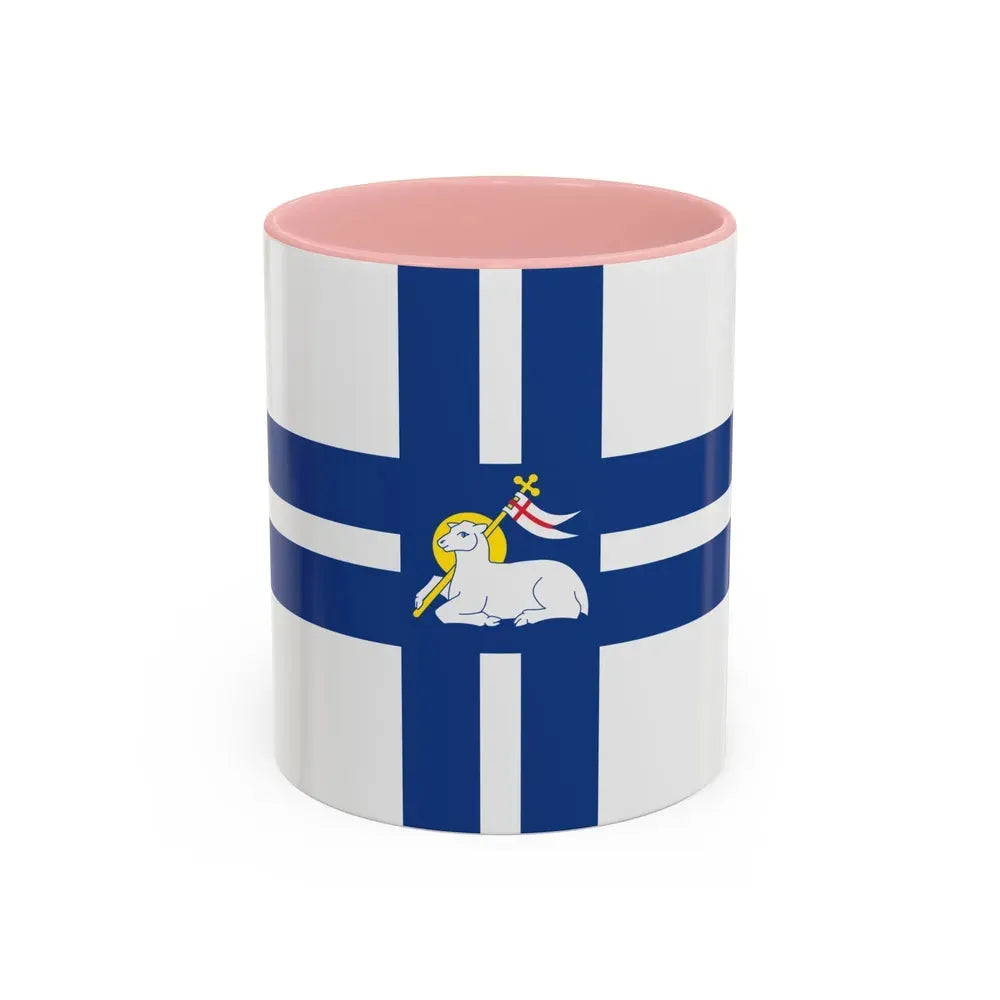 Flag of Preston UK - Accent Coffee Mug 11oz Pink - Go Mug Yourself